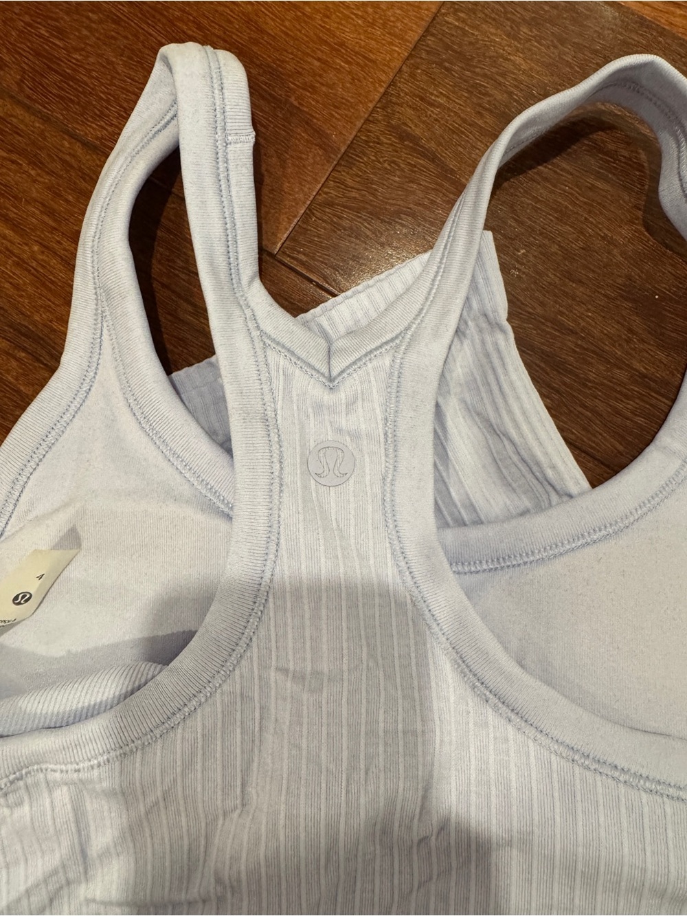 lululemon athletica White Ribbed Racerback Tank - Picture 2 of 2